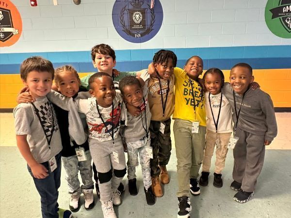 students pose for a photo