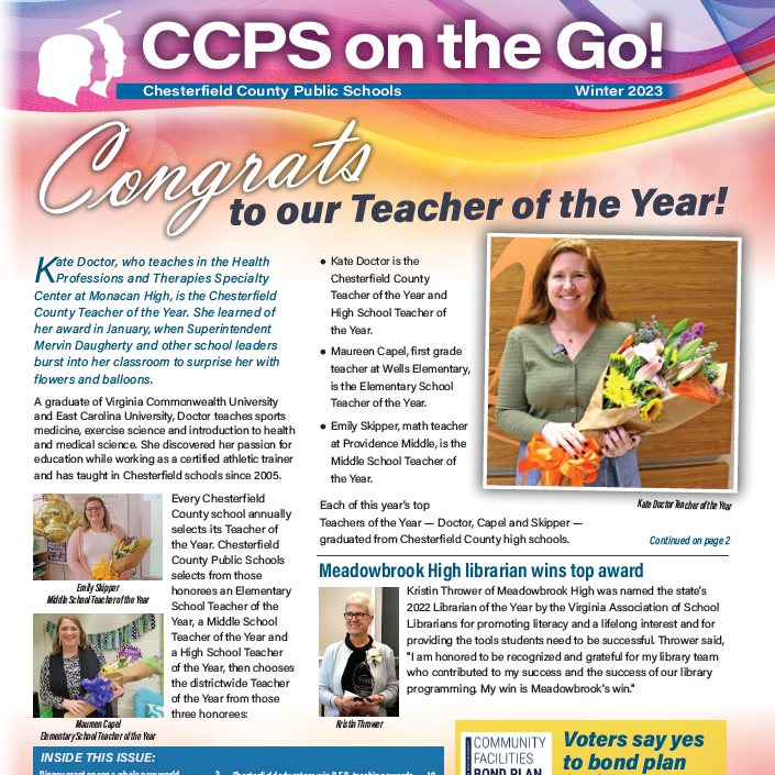 Front page of newsletter