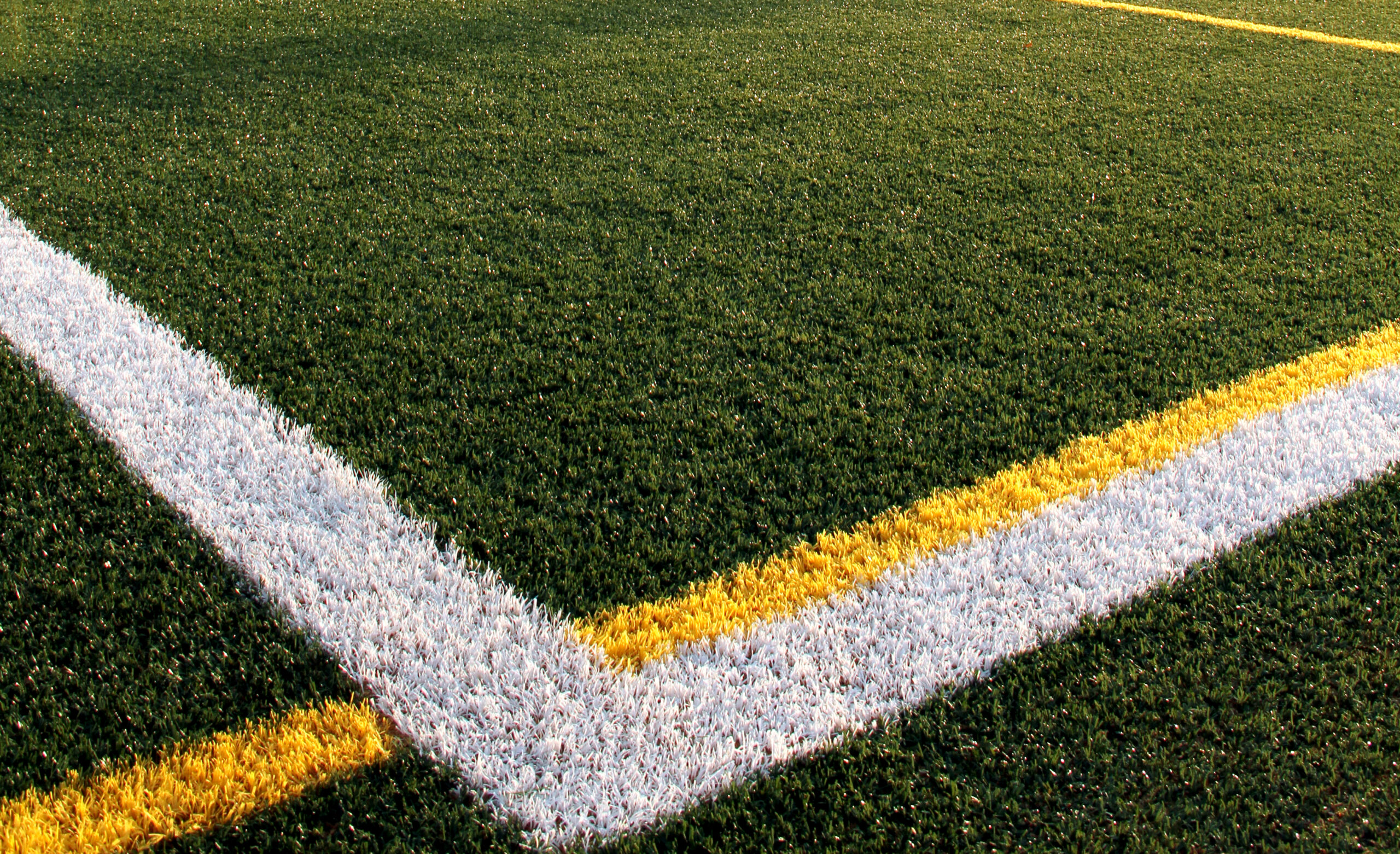 Closeup of a turf field
