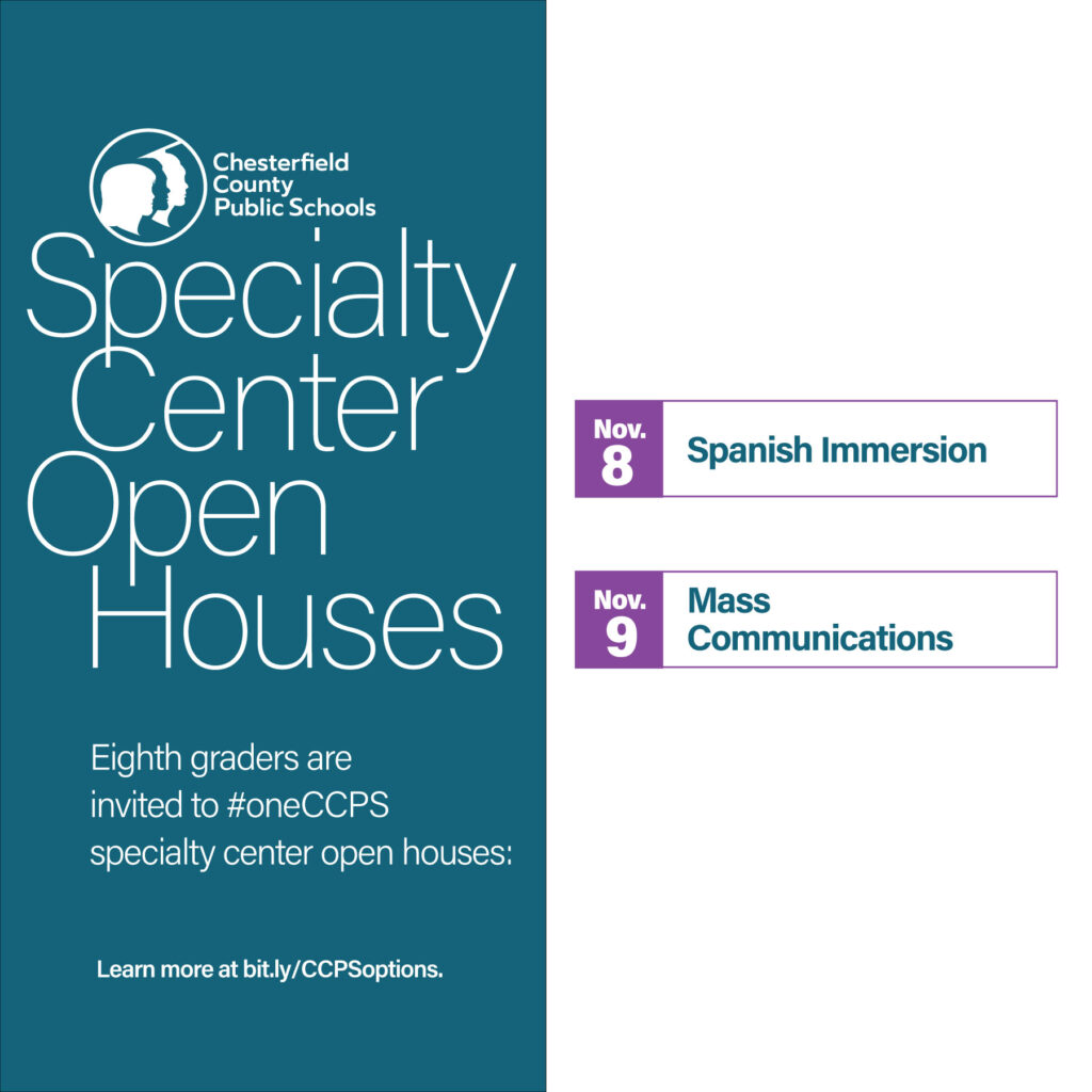 graphic with date of open house events