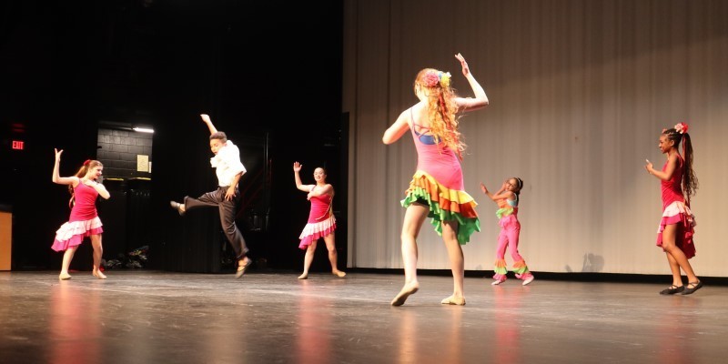 Dancers performing on stage