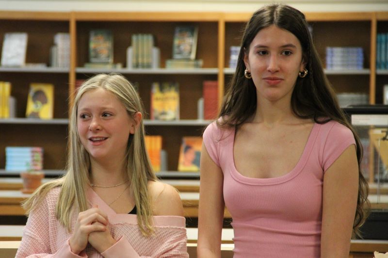 Co-presidents Keira and Teagan