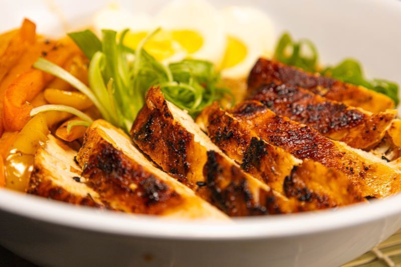 A plate of chicken
