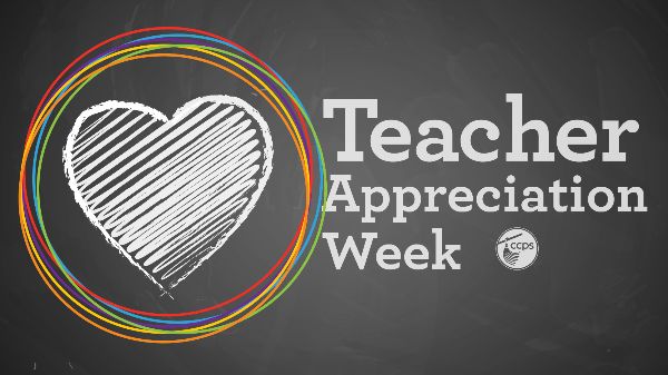 graphic image that says Teacher Appreciation Week