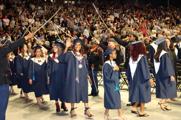 graduates entering arena at VCU