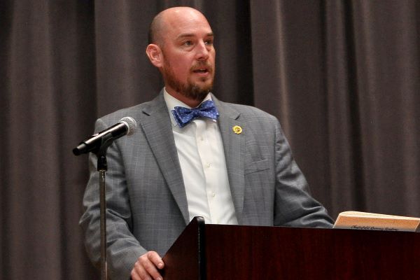 Superintendent Dr. John Murray speaking