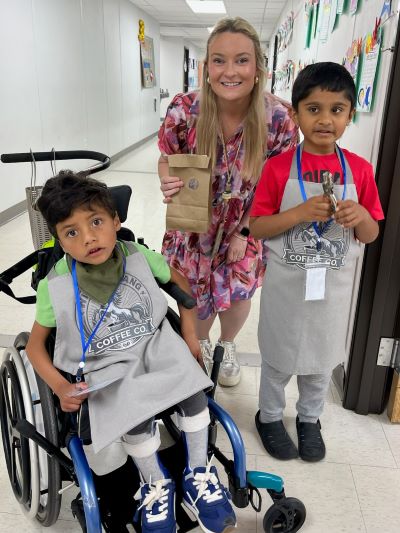students participating in the Wild Mustang Coffee Company program