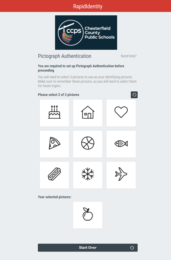 screenshot shows login security check
